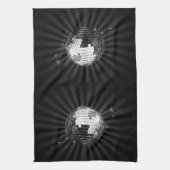 Mirror Disco Ball on Black Theedoek (Verticaal)