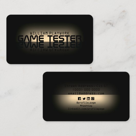 Mirror-effect modern futuristisch visitekaartje (Voorkant / Achterkant)