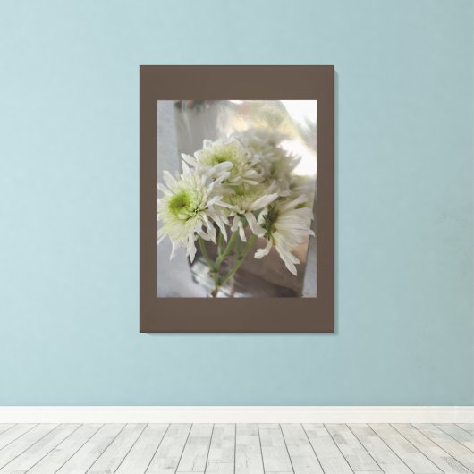 Mirror Flower Bouquet Canvas Print (Insitu (Houten vloer))