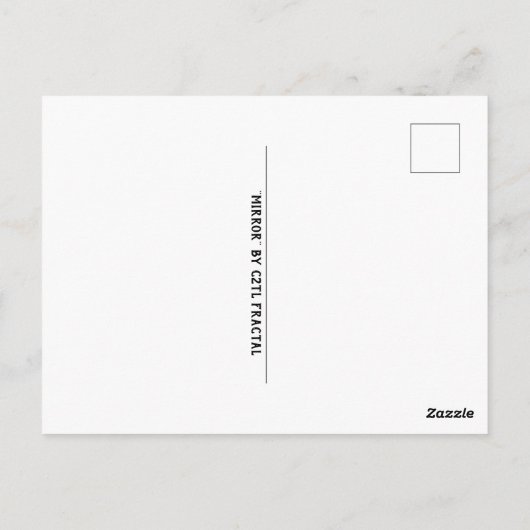 Mirror Fractal Briefkaart (Achterkant)