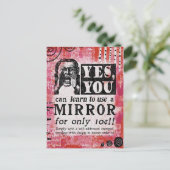 Mirror - Funny Vintage Ad Briefkaart (Staand voorkant)