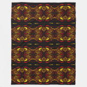 Mirror - Goud en rode gebogen sporen met donkere d Fleece Deken (Voorkant)