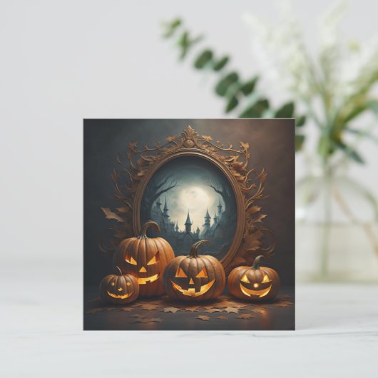 Mirror Halloween Feestdagenkaart (Staand voorkant)