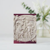 Mirror hoesje die een schaakspel weergeeft, c.1300 briefkaart (Staand voorkant)