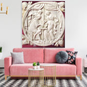 Mirror hoesje die een schaakspel weergeeft, c.1300 canvas afdruk (Insitu (Woonkamer))