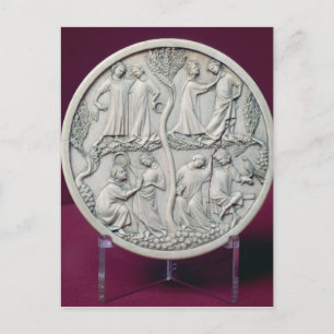 Mirror-hoesje met courante scènes, c.1320-30 briefkaart