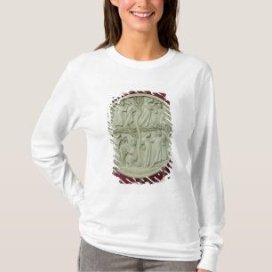 Mirror-hoesje met courante scènes, c.1320-30 t-shirt