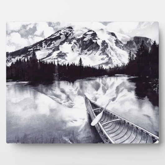 Mirror Lake en Mountains Plaque Fotoplaat (Voorkant)