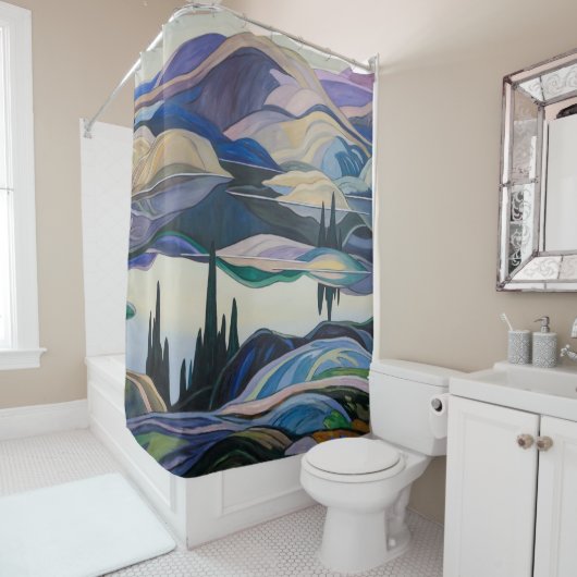 Mirror Lake | Franklin Carmichael | Douchegordijn (In situ)