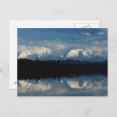 Mirror Lake Horizon met Forest & Snowy Mountains Briefkaart (Voorkant / Achterkant)