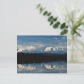 Mirror Lake Horizon met Forest & Snowy Mountains Briefkaart (Staand voorkant)