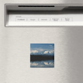 Mirror Lake Horizon met Forest & Snowy Mountains Magneet (Insitu (Vaatwasser))