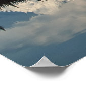 Mirror Lake Horizon met Forest & Snowy Mountains Poster (Hoek)