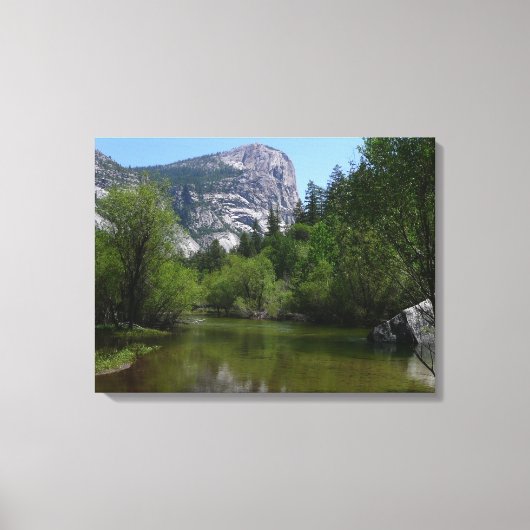 Mirror Lake I in Yosemite National Park Canvas Afdruk (Voorkant)