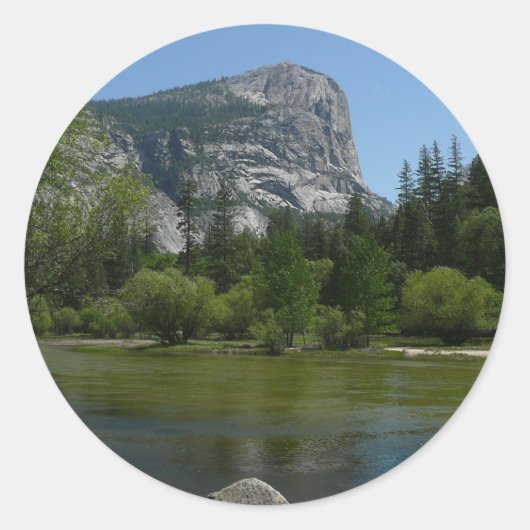 Mirror Lake II in Yosemite National Park Ronde Sticker (Voorkant)