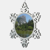 Mirror Lake II in Yosemite National Park Tin Sneeuwvlok Ornament (Rechts)