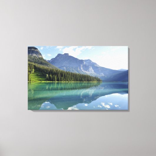 Mirror Lake – Mountain Reflection Calm Canvas Afdruk (Voorkant)
