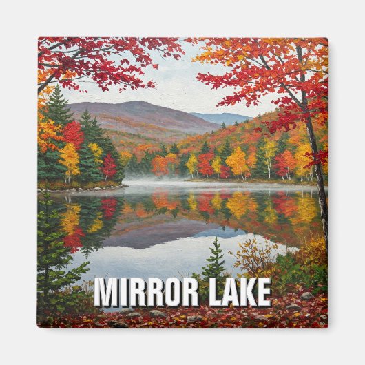 Mirror Lake New Hampshire Reizen Magneet (Voorkant)