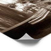 Mirror Lake Retro Camper Tin kan Sepia afdrukken Poster (Hoek)