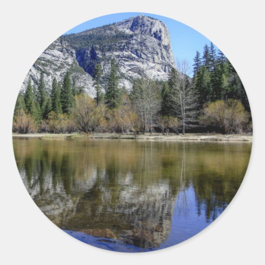 Mirror Lake Ronde Sticker (Voorkant)