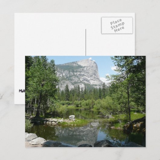Mirror Lake Uitzicht in Yosemite National Park Briefkaart (Voorkant / Achterkant)