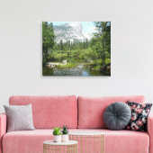 Mirror Lake Uitzicht in Yosemite National Park Canvas Afdruk (Insitu (Woonkamer))