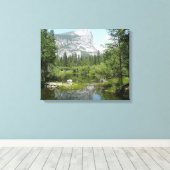 Mirror Lake Uitzicht in Yosemite National Park Canvas Afdruk (Insitu (Houten vloer))