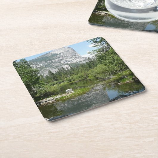 Mirror Lake Uitzicht in Yosemite National Park Kartonnen Onderzetters (Schuin)
