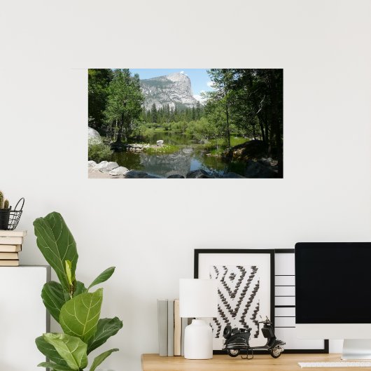 Mirror Lake Uitzicht in Yosemite National Park Poster (Thuiskantoor)