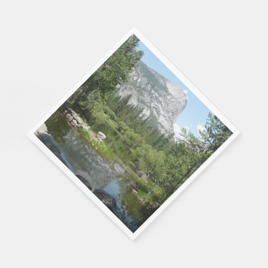 Mirror Lake Uitzicht in Yosemite National Park Servetten (Hoek)