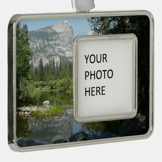 Mirror Lake Uitzicht in Yosemite National Park Verzilverd Omlijst Ornament (Rechts)