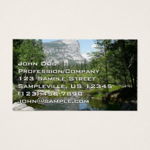 Mirror Lake Uitzicht in Yosemite National Park Visitekaartje