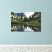 Mirror Lake, Yosemite Canvas Afdruk (Insitu (Houten vloer))