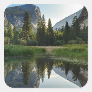 Mirror Lake, Yosemite Vierkante Sticker