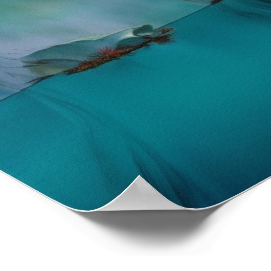 Mirror-meer in de bergen poster (Hoek)