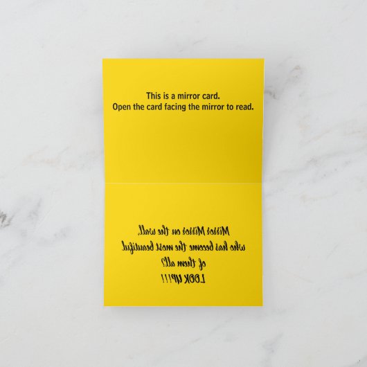 Mirror Mirror (die is geworden) Bedankkaart (Binnen)
