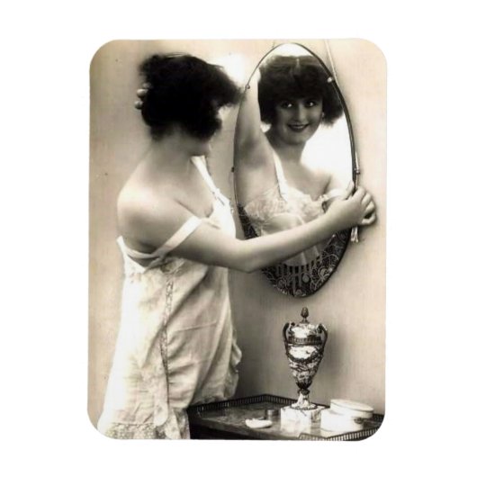 Mirror Mirror  Erotica Pre Code Pin-Up Girl Magneet (Verticaal)