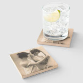 Mirror Mirror  Erotica Pre Code Pin-Up Girl Stenen Onderzetter (Zijkant)