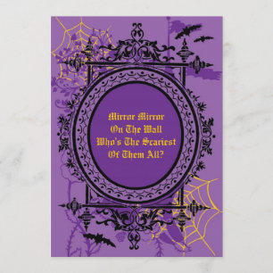 Mirror Mirror Halloween InvitationInvitation Kaart