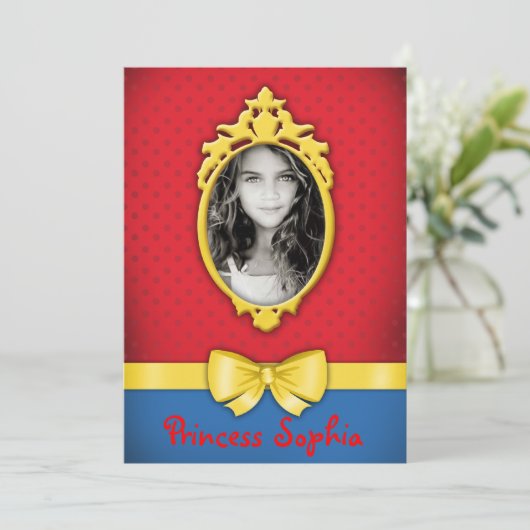 Mirror, Mirror op de muur, prinses Uitnodiging (Staand voorkant)