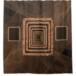 Mirror oranje bruin douwergordijn douchegordijn