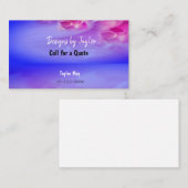 Mirror, Reflectie, Paarse, Florenz Visitekaartjes (Voorkant / Achterkant)