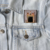 Mirror van Marie de Medici Vierkante Button 5,1 Cm (In situ)
