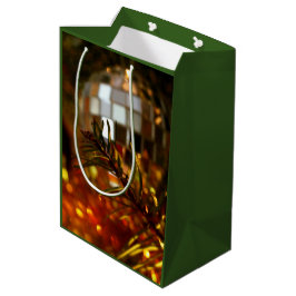 Mirror-versiering op kerstboomtas medium cadeauzakje