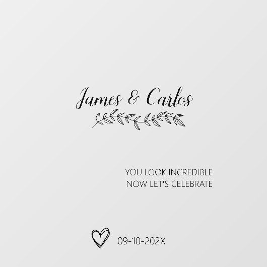 Mirror Wedding Welkom Decal Receptie Signage (Vel)