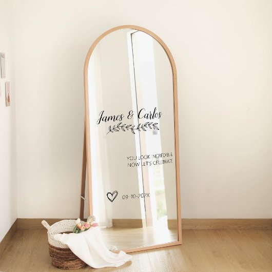 Mirror Wedding Welkom Decal Receptie Signage