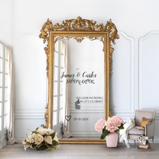 Mirror Wedding Welkom Decal Receptie Signage