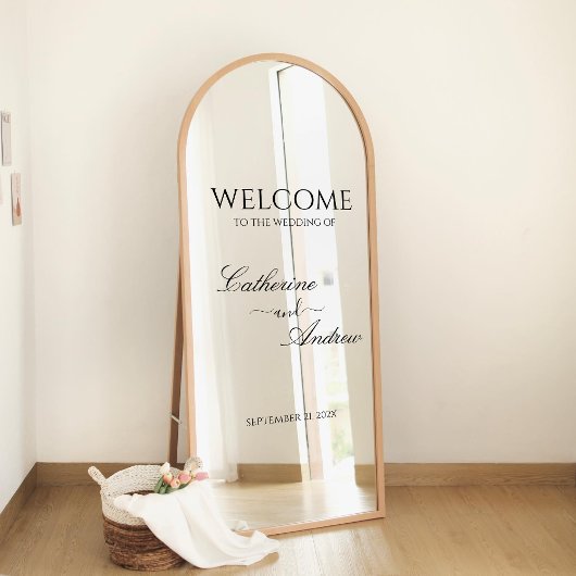 Mirror Wedding Welkom Decal Receptie Signage