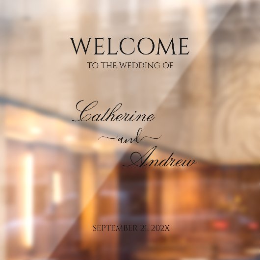 Mirror Wedding Welkom Decal Receptie Signage (Vel 2)