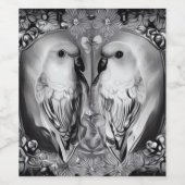 Mirrored Budgies Wijn Etiket (Enkel label)